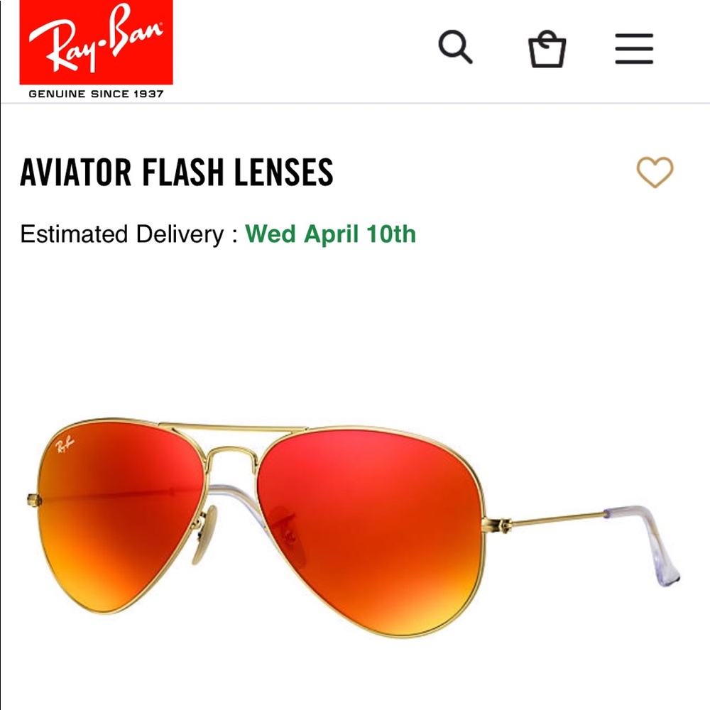 Large Red-Orange Large Aviators
